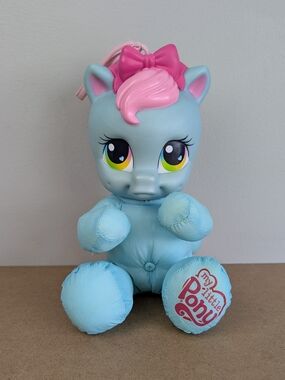2008 My Little Pony So Soft Rainbow Dash Baby, Bath Time Plush Toy, Vintage MLP